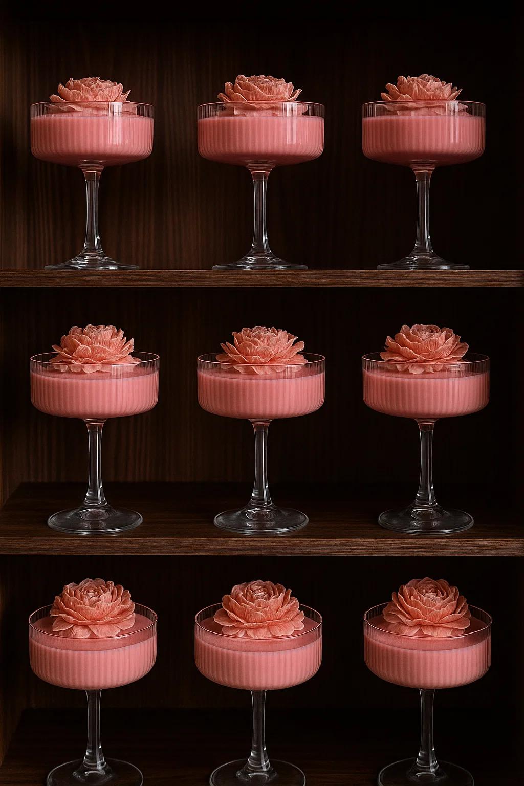 Rose Glass Candle - Dart Lumière