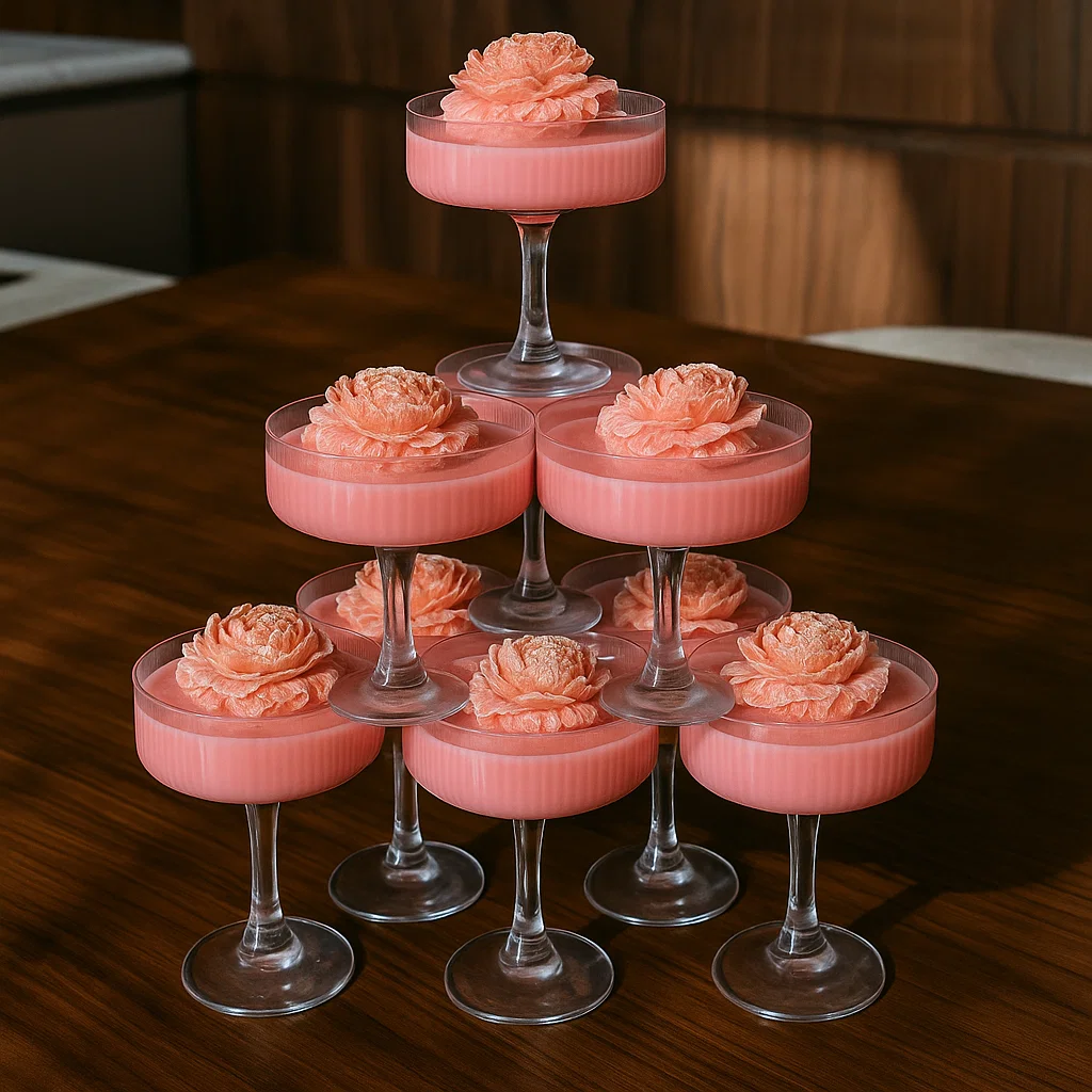 Rose Glass Candle - Dart Lumière