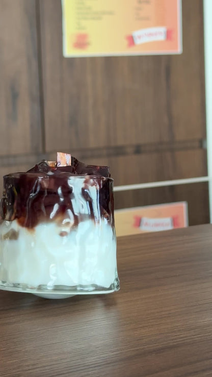 Iced Latte Candle | Rotating Whiskey Glass